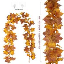 1pc Autumn Maple Leaf Decor, Autumn Maple Leaf Pumpkin Berry Wreath, Home Wedding Fireplace Farm Harvest Decor, Indoor Outdoor Porch Decoration, Thanksgiving, Christmas Decor