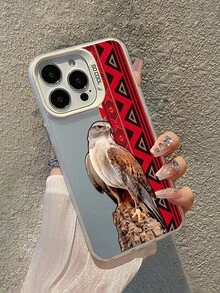 غطاء هاتف بطبعة نسر، شريط أحمر، باندانا حمراء، تصميم مضحك، غطاء هاتف مقاوم للسقوط بحماية كاميرا مطفية، متوافق مع أجهزة iPhone11، 12، 13، 14، 15، 16 برو ماكس X، XS، XR، 16E، 15 بلس، Galaxy A03، A05، A05S، A12، A14، A15، A32 4G/5G، A35، A52/A52s 5G، OPPO A16، A17، A36، A57 4G، A58 4G، A60، A78 4G، A94، A95، Realme C21Y، C30، C35، C53، C67 4G، Vivo Y02، Y02s، Y03، Y18 4G، Y17s، Y20، Y21