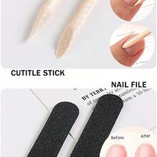 20-Pack Portable Nail Cleaning Kit, Black Double Sided Mini Nail File And Cuticle Stick Manicure Supplies Pedicure Tools Nail Supplies,Nail Supplies,Nail Tools,Nail Art Tools,Back To School,Nails,Nail Tools For Press On Nails - 黑色 - 查看 3