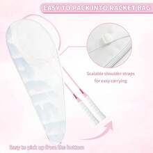 Badminton Racket Set With 2 Carbon Fiber Rackets, 3 Shuttlecocks, 2 Replacement Racket Grip Tapes And 1 Badminton Bag - Perfect For Beginners & Outdoor Games 4U - Pink - View 5