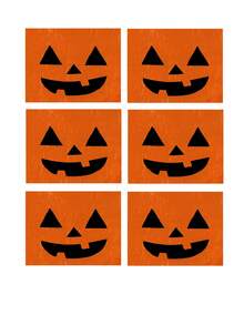 1 pièce/4 pièces/6 pièces/48 pièces Sets de table à motif de visage de citrouille d'Halloween, sets de table de décoration d'Halloween pour la maison, sets de table de décoration de fête d'Halloween, décoration d'automne et d'Halloween pour la maison, style vintage, matériau similaire au lin, fournitures de fête d'Halloween pour la maison, l'intérieur et l'extérieur, décoration thématique d'Halloween, décoration de pièce. Convient pour la décoration de cuisine à la maison et la décoration de fête d'Halloween