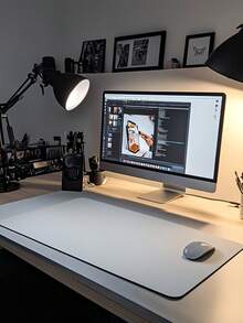 Extra Large Mouse Pad, Writing Pad, Office Desk Mat, Desktop Protector, Waterproof PU Leather + Non-Slip Velvet, Multiple Sizes Available In White, Black, Pink, Apricot, Blue, Purple, Yellow, Green, Coffee, Gray, Light Gray, Gaming Desk Mat, Desk Protector Pad, Multiple Colors, Office, Student, Study Desk, Long Desk Mat, Home Decor Pad, Scratch-Resistant, Anti-Glare Leather, Coffee Table Mat, Laptop Protective Pad, Waterproof, Reusable, Extra Long Extra Large, Easy To Clean, Office Supplies, Study Home Goods