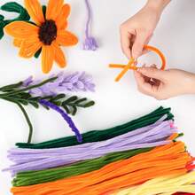 33 colores 10/100 piezas (Mixto) Limpiapipas creativos, para hacer flores, manualidades y proyectos DIY de Navidad, ramos para el Día de la Madre (12 pulgadas * 6 mm)