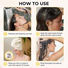 3pcs KI8 Leave-In Molecular Hair Mask, Repairs Dry Or Damaged Hair, Reverse Hair Damage From Bleach, Color, Chemical Services & Heat,Contains Hair Keratin,Suitable For Everyone To Use,50ml Per Bottle For A Total Of 150ml. - 6pc - 查看 4