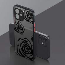 Elegante Funda de Teléfono Rosa de Línea Negra Diseñada para Apple 16, 15, 14, 13 Pro, Plus y, con una Superficie Transparente Mate y Carcasa Suave. - Colores mixtos - Ver 5