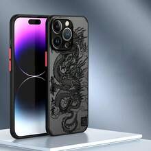 Funda de Teléfono Cool Dragon Compatible con 16 Pro 11 SE 2022 13Pro 15 Plus 14 12 XS 8 16Plus 13 Funda Protectora de Teléfono - Colores mixtos - Ver 4