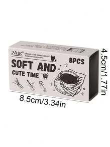 8pcs/Box Vintage Design Wood Stamps, Exquisite Wooden Stamp Set With Clear Pattern Engraving,For Scrapbook And DIY Handbook Decorative Stamps, Gift For Friends - Single Piece - View 2