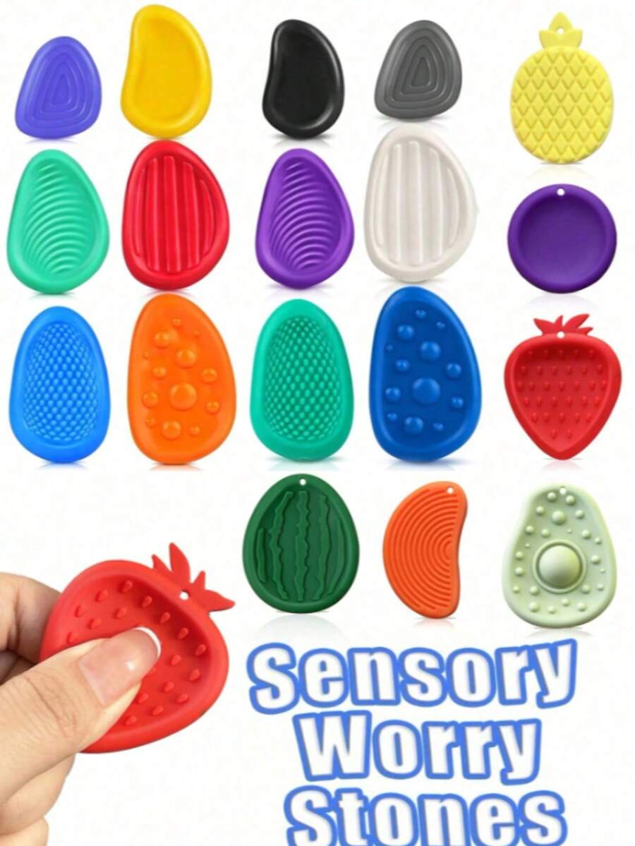 Piedras de preocupación sensoriales: juguetes táctiles suaves para adolescentes - aliviadores de estrés calmantes para la ansiedad y los estudiantes, juguetes táctiles, juguetes sensoriales, juguetes, juguetes sensoriales, juguetes táctiles