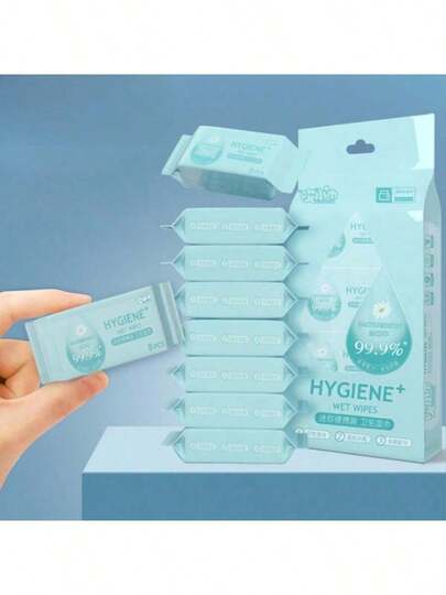 8 Packs/16 Packs Of Adult Daily Cleaning Wipes, Travel Gear. Natural Formula, No Additives. Travel Wipes, Packaged For Easy Carrying