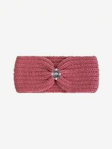 1pc Women's Fashion Faux Pearl & Rhinestone Decorated Knitted Headband, Soft Lightweight Breathable Elastic Hairband, Suitable For Autumn/Winter Daily Wear, Great Gift For Family And Girlfriend Fashion Hair Accessories Women Hair Band - Multicolor - View 16