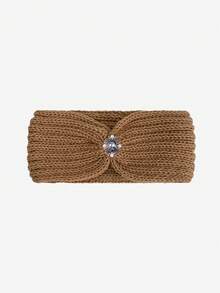 1pc Women's Fashion Faux Pearl & Rhinestone Decorated Knitted Headband, Soft Lightweight Breathable Elastic Hairband, Suitable For Autumn/Winter Daily Wear, Great Gift For Family And Girlfriend Fashion Hair Accessories Women Hair Band - Multicolor - View 22