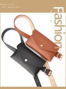 2pcs Women's Belts, Versatile And Women's Belts, Paired With Skirts, Women's Belts, Mini Waist Bags, Summer And Autumn Waist Accessories, Ideal Halloween, Christmas Gifts, Fashionable Mobile Phone Bags For Outings, Wallets