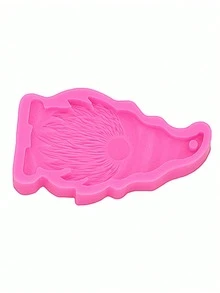 1 件粉色液体硅胶材料硅胶模具，圣诞系列圣诞老人钥匙扣耳环项链吊坠环氧树脂硅胶模具圣诞矮人石膏香薰挂饰模具 - 粉色 - 查看 9