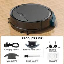 Hbdieuo Intelligent Robot Vacuum Mop - Portable, USB Rechargeable, Wireless, 20 Hours Battery Life, With Water Tank For Efficient Floor Cleaning - Sweeping Robot (with Water Tank) - View 7