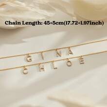 Customized 1-10 Letter Name Pendant Necklace, Personalized Spaced Letter Name Necklace, Letter Necklace, Name Necklace - Multicolor 2 - View 5