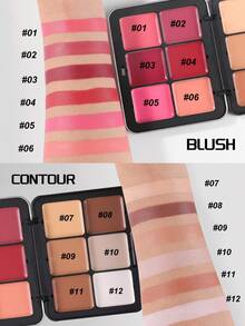 HANDAIYAN 12-Color Metal Blush Palette, Multi-Functional Long-Lasting Natural Makeup Effect, High Pigmentation Concealer Contour Palette, Essential For Christmas And Winter, Suitable For Daily Makeup, Date Night, Singles Party, Travel And Holiday Makeup, Face Painting, Cosmetics For Women, Suitable For Winter/Spring, Ideal For Y2K Fancy Fashion, Suitable As Birthday/Valentine's Day/Mother's Day Gift, Essential For Carnival Party, Best Color Selection - Rose Ritual - 查看 4