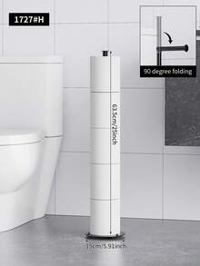 Freestanding Toilet Paper Holder - Bathroom Storage Rack, Holds 5 Spare Toilet Paper Rolls, Bathroom Accessory