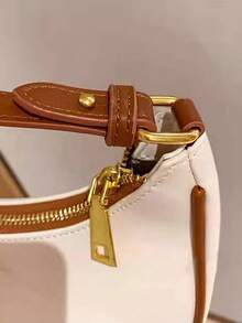 Underarm Bag Women's 2025 New Fashion Shoulder Bag Niche Versatile Crescent Dumpling Women's Bag High-End Small Bag - 米色 - 查看 4