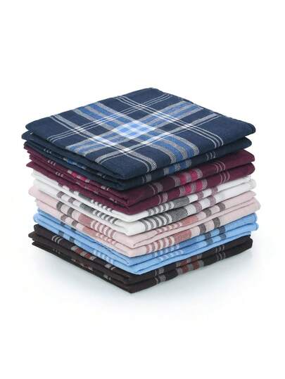 Men's Handkerchiefs, 12 Pack Gents Hankies, Men Premium Handkerchiefs Cotton White Pocket Square Hanks For Men Women