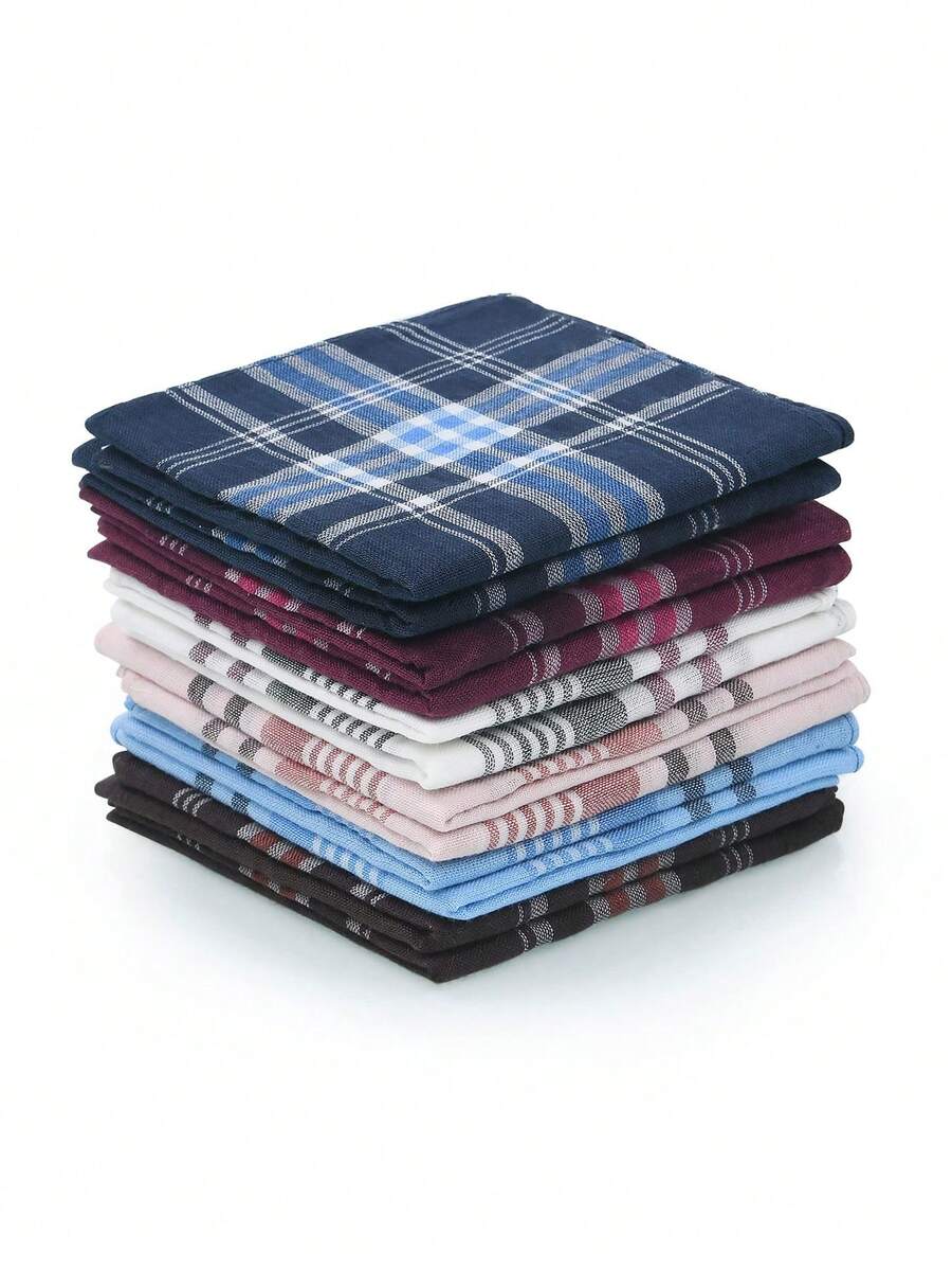 Men's Handkerchiefs, 12 Pack Gents Hankies, Men Premium Handkerchiefs Cotton White Pocket Square Hanks For Men Women