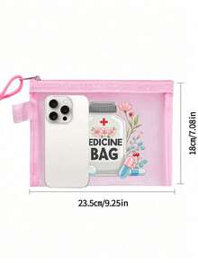 Mesh Makeup Bag,Outdoor Travel Offices Carry Small-Capacity First-Aid Kits Mesh Bag, Portable Medicine , First-Aid Kits And Pill Packaging Containers,With Pills, Nurse Letter,Medication ,Travel Pill Organizer Medicine Bag Medicine Organizer Medicine Storage Bag For Travel For Outdoor Travel Essentials First Aid Bag