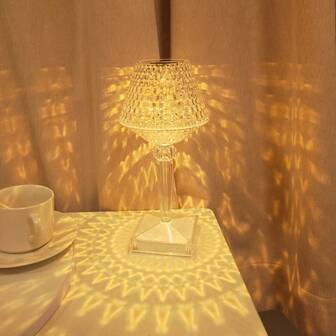 1 件可充电水晶 LED 无绳台灯，便携式触摸传感器灯，3 色可调光装饰氛围灯，适用于卧室、客厅、办公室、宿舍、酒吧、派对、晚宴、餐桌