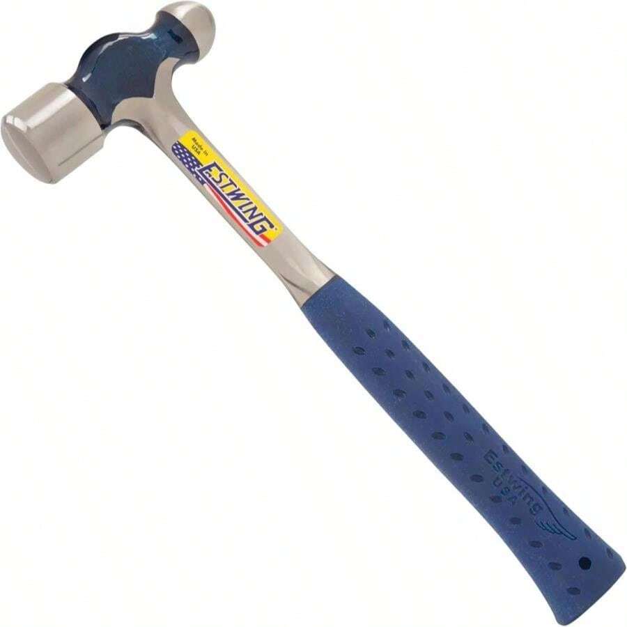 ESTWING Ball Peen Hammer - 8 Oz Metalworking Tool With Forged Steel Construction - E3-8BP, Blue - ColorA - View 1