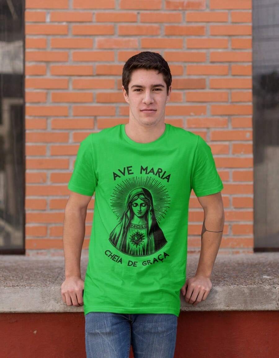 Our Lady Shirt 100% Cotton New Full - Green - View 1