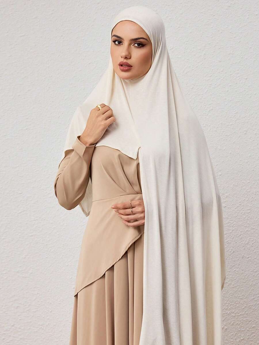 1 buah Hijab Instan Ikat, Terbuat dari Kain Lembut, Bernapas, dan Anti-Pilling, Cocok untuk Sepanjang Tahun dan Pemakaian Sehari-hari, Pantai, Liburan