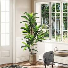 1Pc Brazilian Wood Silk Plant Artificial 4ft/5ft Faux House Plants Fake Yucca Palm Trees In Pot Realistic Dragon Tree For Living Room Home Office Decor Indoor - 彩色 - 查看 7