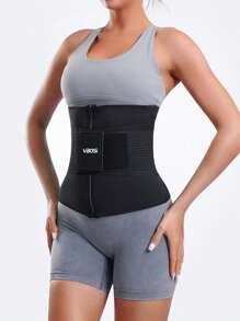 VBOSI 1 件氯丁橡胶拉链腰部支撑带 - 可调节压缩腹带，适用于男女健身配件 - 黑色 - 查看 3