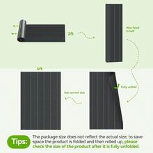 Weeed Barrier Fabric 3.2oz Heavy Duty - 4ft X 300ft Landscape Fabric | Easy Install & Rugged Plastic Ground Cover Weeed Barrier With UV Protection For Gardens, Landscaping Fabric - 黑色 - 查看 2
