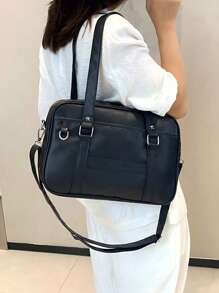 Geantă de umăr drăguță de înaltă calitate, stil universitar