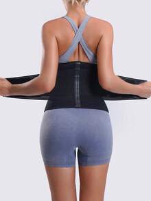 VBOSI 1 件氯丁橡胶拉链腰部支撑带 - 可调节压缩腹带，适用于男女健身配件 - 黑色 - 查看 6