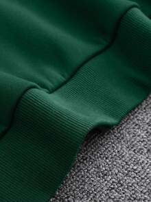 Customized Text Men's Hoodie, Customize Your Text/Name/Blessing/Holiday/Anniversary, Personalized Text Customization, Birthday/Valentine's Day/Father's Day/Party Anniversary/Birthday Gift Customization, Valentine's Day/Christmas Holiday Customization, Valentine's Day Clothes, Autumn Wear, Autumn/Winter Clothes, Gift For Him Olive Green Sweatshirt, Men's Fleece Hoodie, Autumn/Winter Fleece Casual Pullover Hoodie, Men's Green Jacket, Best Friend Gift - Dark Green - View 6