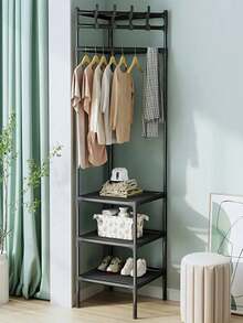 1pc Triangular Clothes Hanger With Extendable Corner Hook, Suitable For Living Room And Dorm