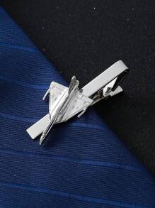 In-Stock Paper Plane Cufflinks, Metal Civil Aviation Airplane French Cufflinks, Suit Shirt Cuff Studs - Silver - View 18