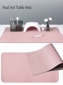 Alfombrilla de escritorio para manicura de color rosa coral, impermeable, resistente a las manchas, duradera, con almohadilla para el reposabrazos, plegable, adecuada para reposabrazos de manicura, alfombrilla para el cuidado de las uñas, alfombrilla de escritorio para manicura, toalla multiusos para belleza, tatuaje, dental y quirúrgica, herramientas de manicura impermeables