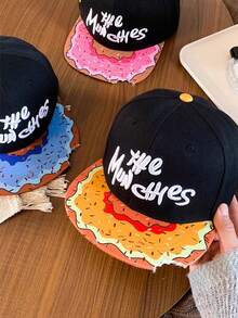 1 pieza Gorra de béisbol de ala plana con bordado de brújula, versátil gorra de béisbol para exteriores - brújula - Ver 5