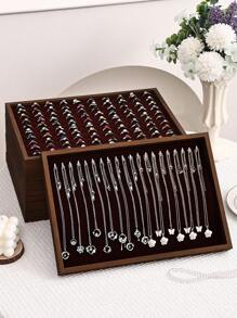 1PC,Vintage-Inspired Jewelry Display Case - Trays For Necklace & Earring Storage,Premium Showcase For Pendants & Bracelets,Perfect Gift For Jewelry Lovers