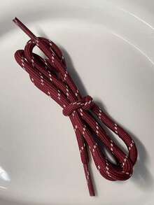 1 Pair Burgundy Geometric Pattern Casual Beach Polyester Rope Sandals, Versatile For Outdoor Use All Year Round - Burgundy - View 2