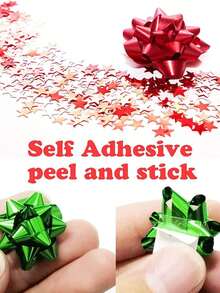 30/50/100/200pcs Valentine's Day Gift Satin Ribbon Bows 1.96 Inch (5cm) New Year Ribbon Bows Gift Wrapping Self-Adhesive Small Gift Bows Assorted Metallic Bow Knots Holiday Gift Box (Random Color) - Multicolor - View 6