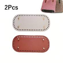 1Pc/2/3/4Pcs Oval PU Leather Bag Bottom Pad - Faux Leather Pad, Pre-Punched Holes, For Reinforcing Handbags And Wallets, Also Suitable For Crochet Projects - Multicolor - View 14