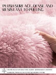 1pc Rug, Area Rug, Living Room Rug, Bedroom Rug, Room Decor, Solid Color Soft Modern Indoor Large Shaggy Rug For Bedroom Living Room Dorm Room, Fall Decor, New Year Winter Warm Decor, Halloween Gifts, Bedroom Decor, Christmas Decoration, Home Decorative Non-Slip Plush Fluffy Area Rugs Girl Pink Comfy Floor Carpet - 彩色 - 查看 4