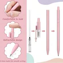 44PCS Stationary Set,6PCS Gel Pens 0.5mm,Multi-Color Ink Fine Point Comfort Grip Quick Drying Pens For Journaling Note Taking,School Supplies.Back To School.