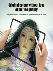 2 片磨砂纸状薄膜防眩光、防指纹、防刮平板电脑屏幕保护膜办公/护眼绘画书写膜软膜兼容三星 Galaxy Tab S9 S8 S7 S9FE S10+ S10 FE A9 A9+ S8+ S9+ 12.4 英寸/兼容 iPad Air Pro 11 13 5th/6th/7th/8th/9th10th/11th 2025 2024 11 英寸 13 英寸/兼容小米 Redmi/兼容华为 Matepad/Honor 非玻璃兼容 Apple Pencil - 霧面 - 查看 4