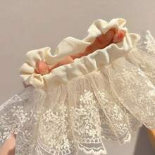 2pcs/1pc French Double-Layer Lace Trim Hair Scrunchies, Essential For Bun, Ponytail, Everyday Wear, Elegant & Romantic Ballet Style Hair Accessories, Hair Ties, Scrunchy Hair Ties, Sport, Home Beauty Women Accessory Gifts ,Head Piece