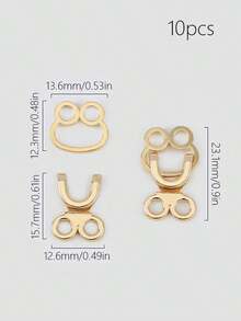 10pcs Of Metal Alloy Invisible Buckles, Hook Eye Buckles, Used For DIY Sewing, Invisible Closure Buckles For Pants, Skirts, Collars, Coats, Sewing Accessories, Sewing Supplies