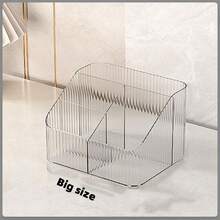 Cajas de almacenamiento de maquillaje de escritorio de estilo Ins de alta gama, transparentes y verdes, organizador de tocador de gran capacidad