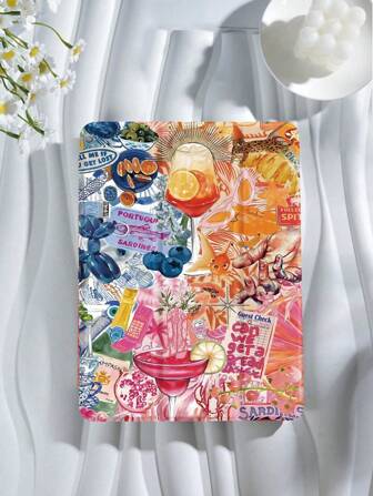 Funda protectora de tableta con patrón de collage de cócteles gourmet de estilo vintage, compatible con iPad 9.7/10.2/10.5/10.9/12.9/Pro 11, 10th Gen, compatible con Samsung Galaxy Tab S6 Lite 10.4 pulgadas, compatible con Kindle 12th 024, Kindle (11th Generation) 2022 Release, protección suave anti-caídas, soporte inteligente/activación/suspensión automática